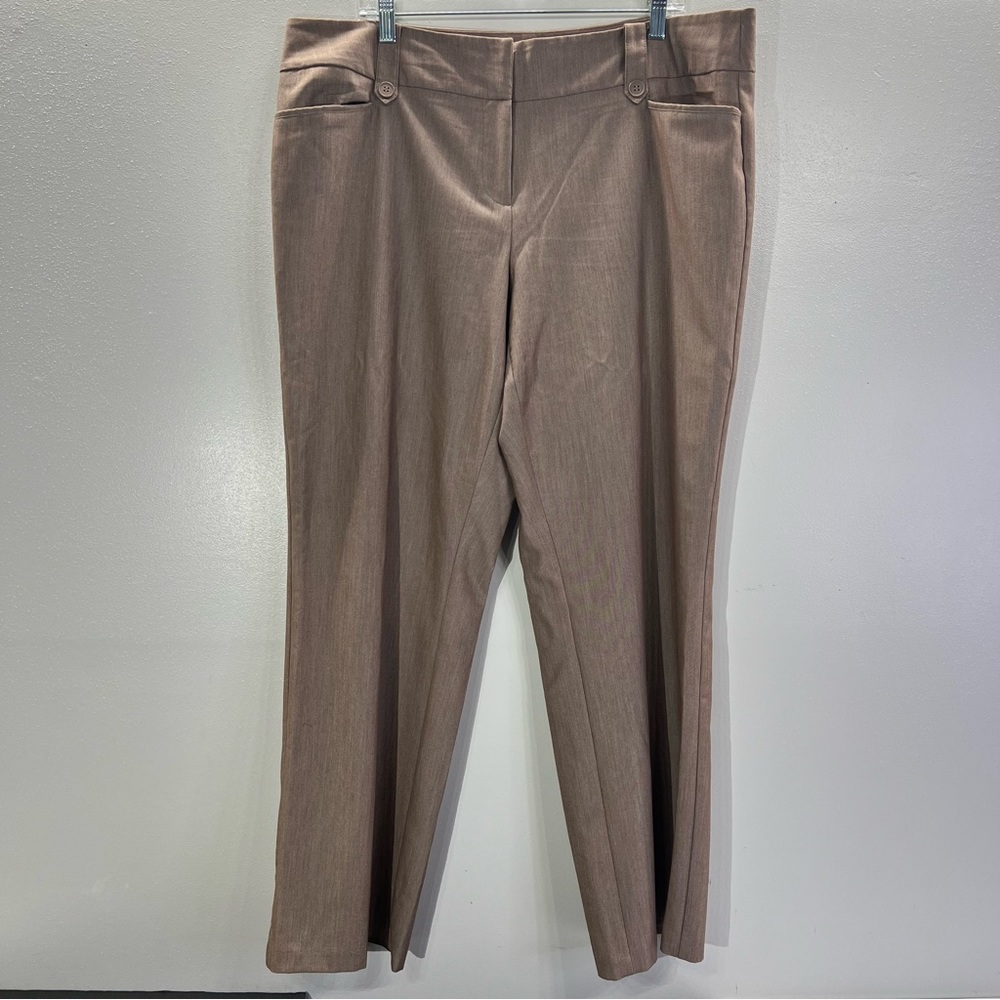Joe B By Joe Benbasset Women’s Tan High Rise Trouser Dress Pants - Size 16W